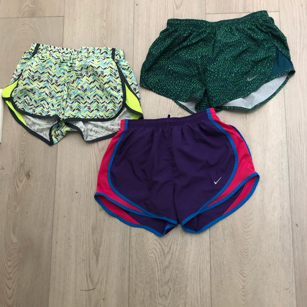 3 pack of Nike and Under Armour shorts